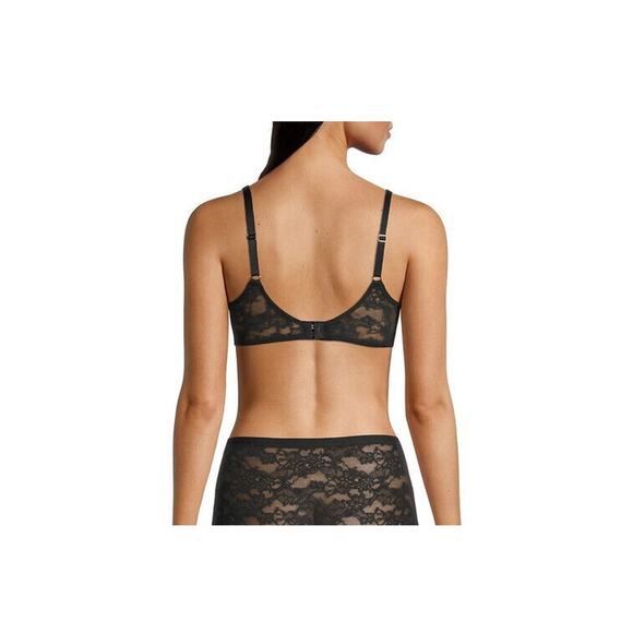 Le Mystere Stretch-Lace Wireless Bra Black Size 32D - Picture 2 of 2